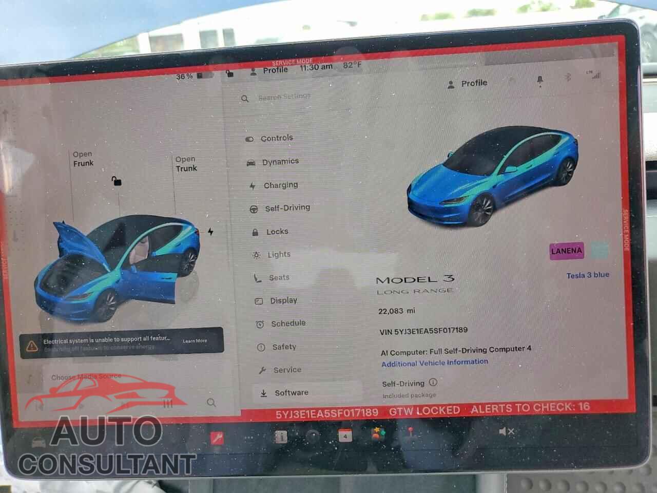 TESLA MODEL 3 2025 - 5YJ3E1EA5SF017189