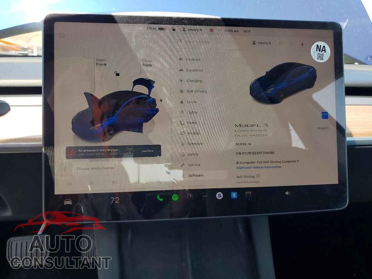 TESLA MODEL 3 2023 - 5YJ3E1EB5PF704088