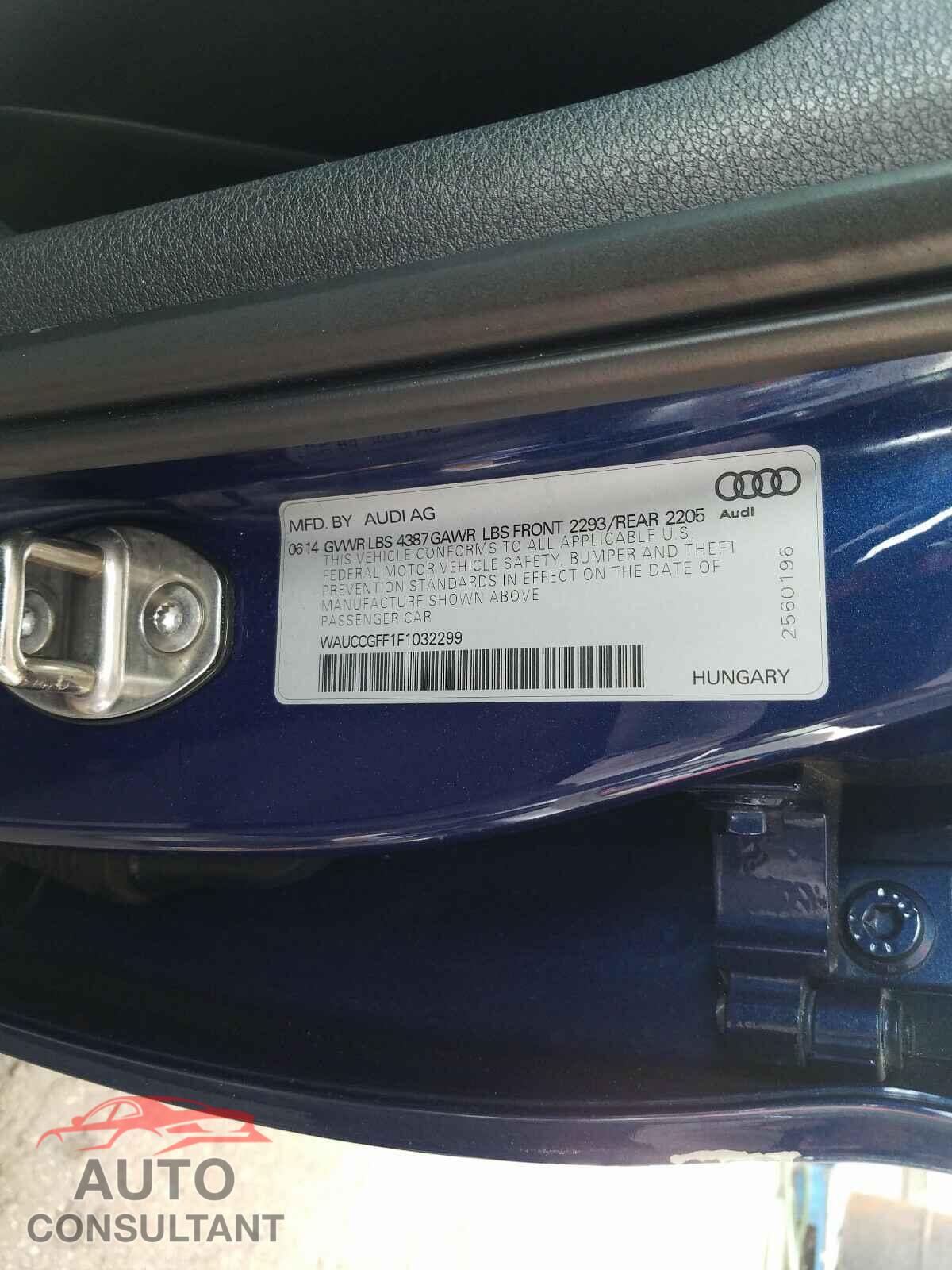 AUDI A3 2015 - WAUCCGFF1F1032299
