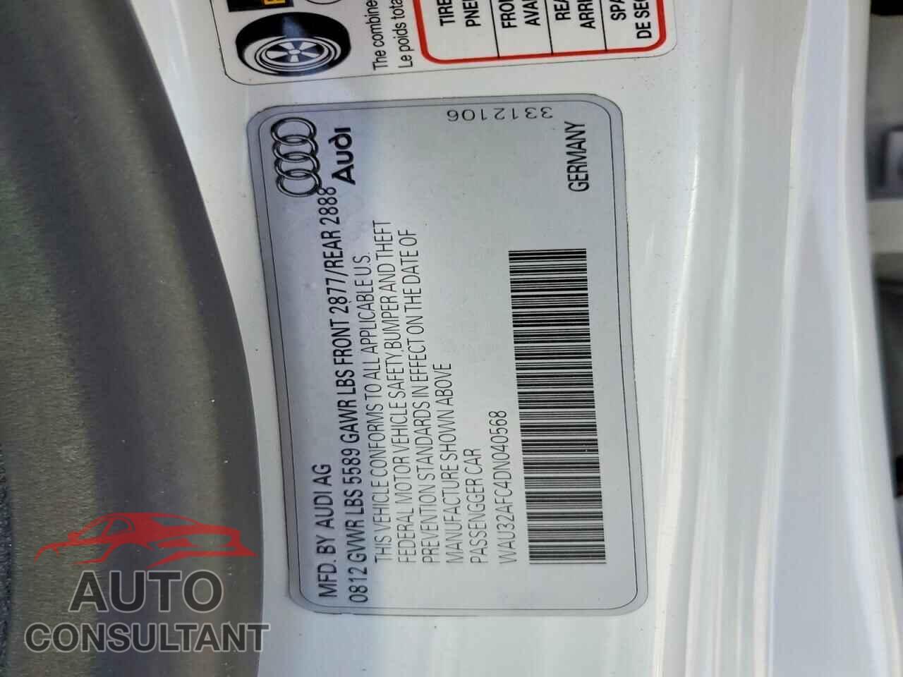AUDI S7/RS7 2013 - WAU32AFC4DN040568