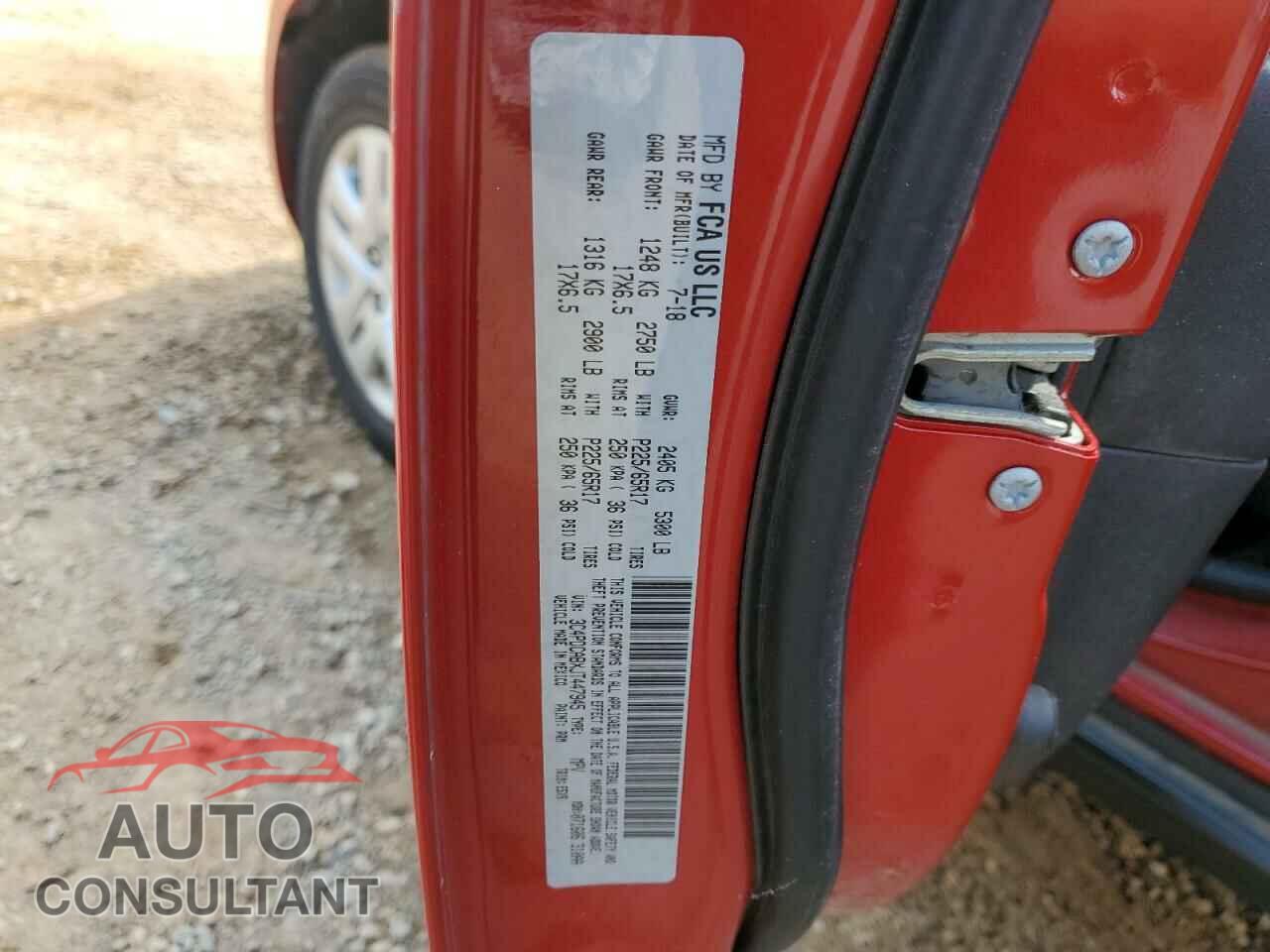 DODGE JOURNEY 2018 - 3C4PDCABXJT447945