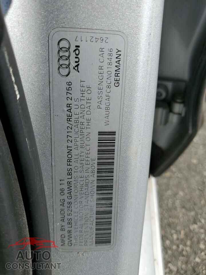 AUDI A6 2012 - WAUBGAFC8CN018486
