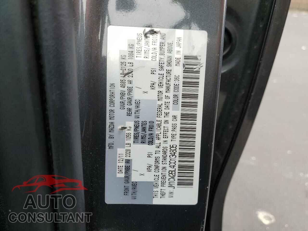 MAZDA 5 2012 - JM1CW2BL4C0134805