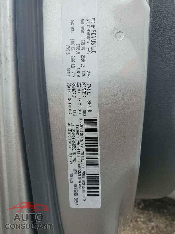DODGE CARAVAN 2017 - 2C4RDGEG2HR799176