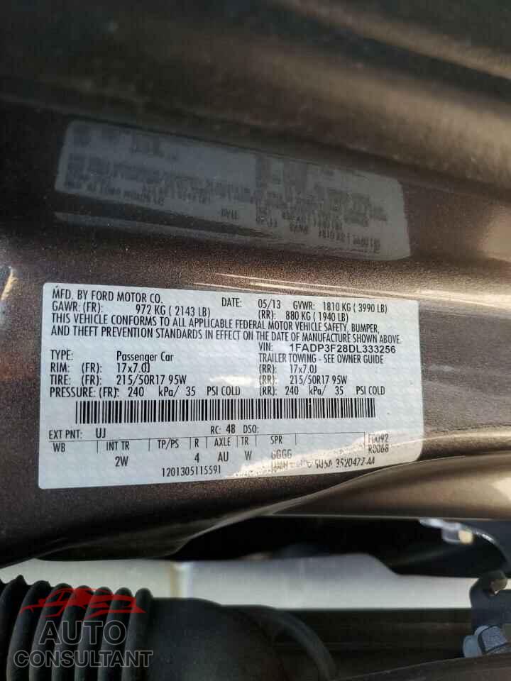 FORD FOCUS 2013 - 1FADP3F28DL333256