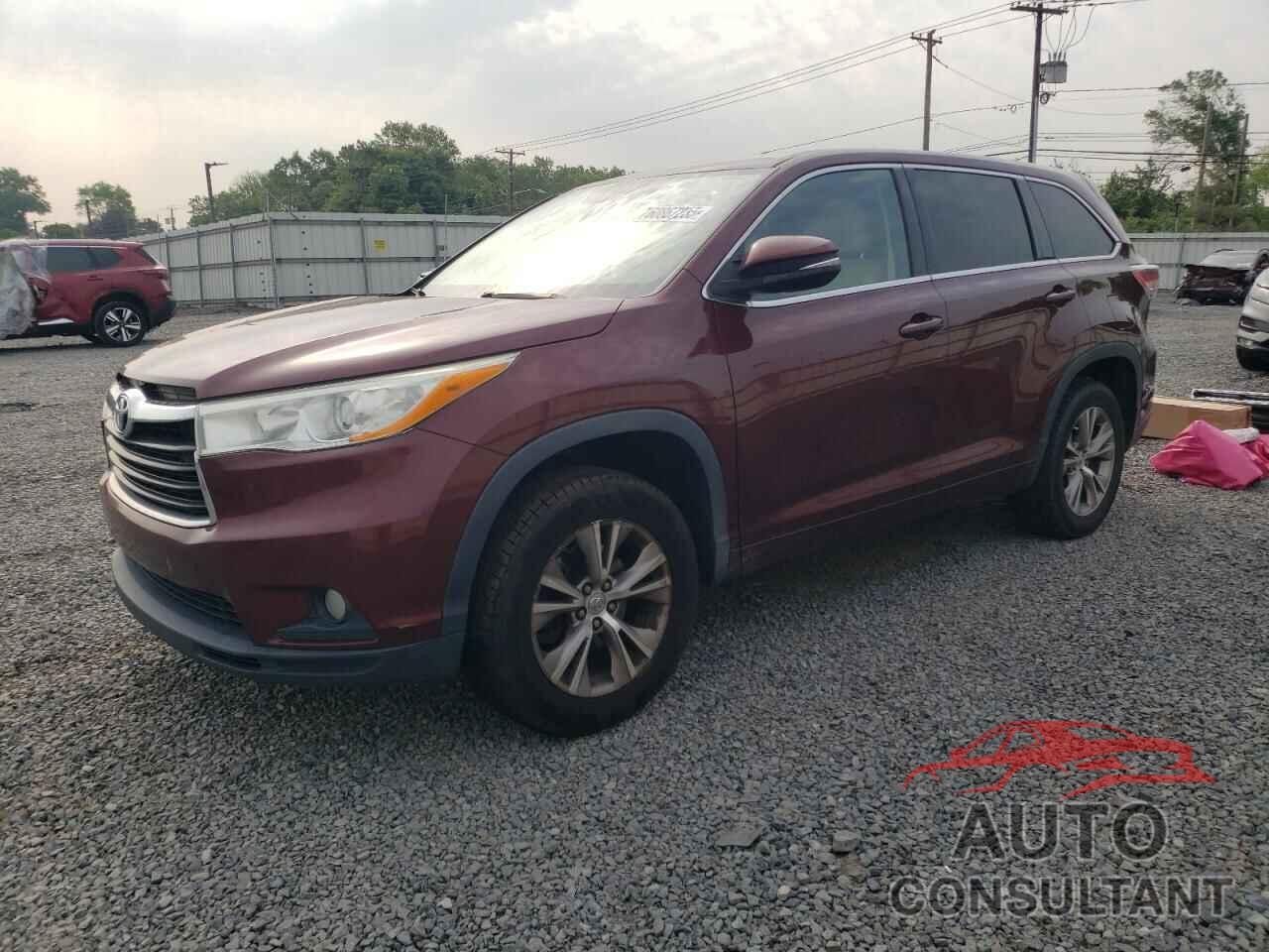 TOYOTA HIGHLANDER 2014 - 5TDZKRFH0ES026931