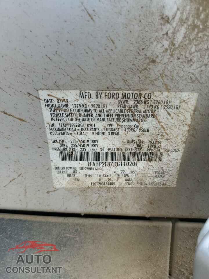 FORD TAURUS 2013 - 1FAHP2F87DG110201