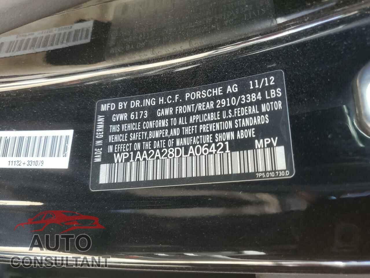 PORSCHE CAYENNE 2013 - WP1AA2A28DLA06421