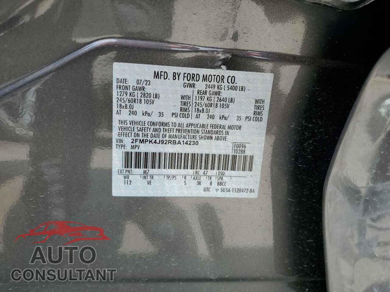 FORD EDGE 2024 - 2FMPK4J92RBA14230