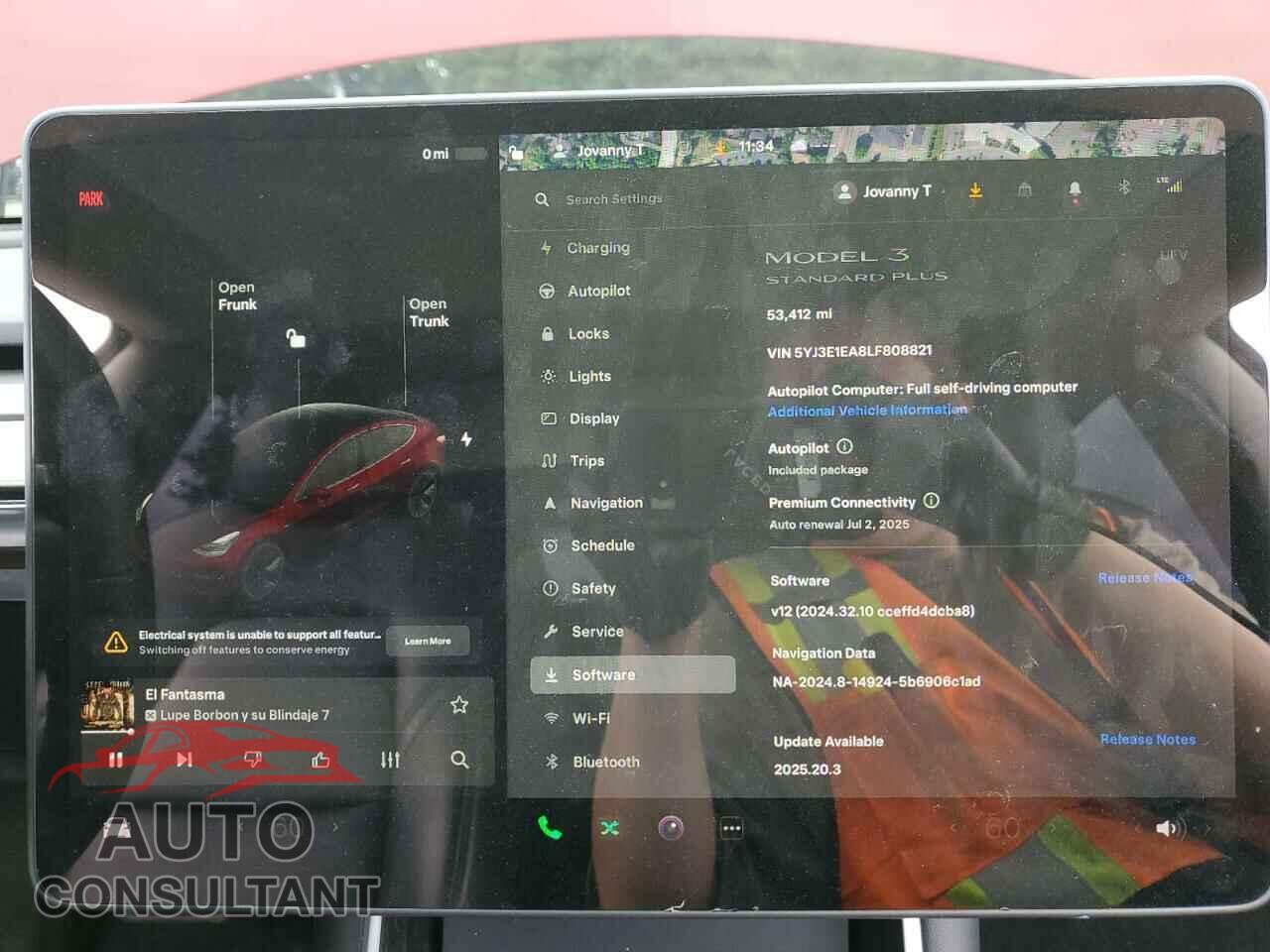 TESLA MODEL 3 2020 - 5YJ3E1EA8LF808821