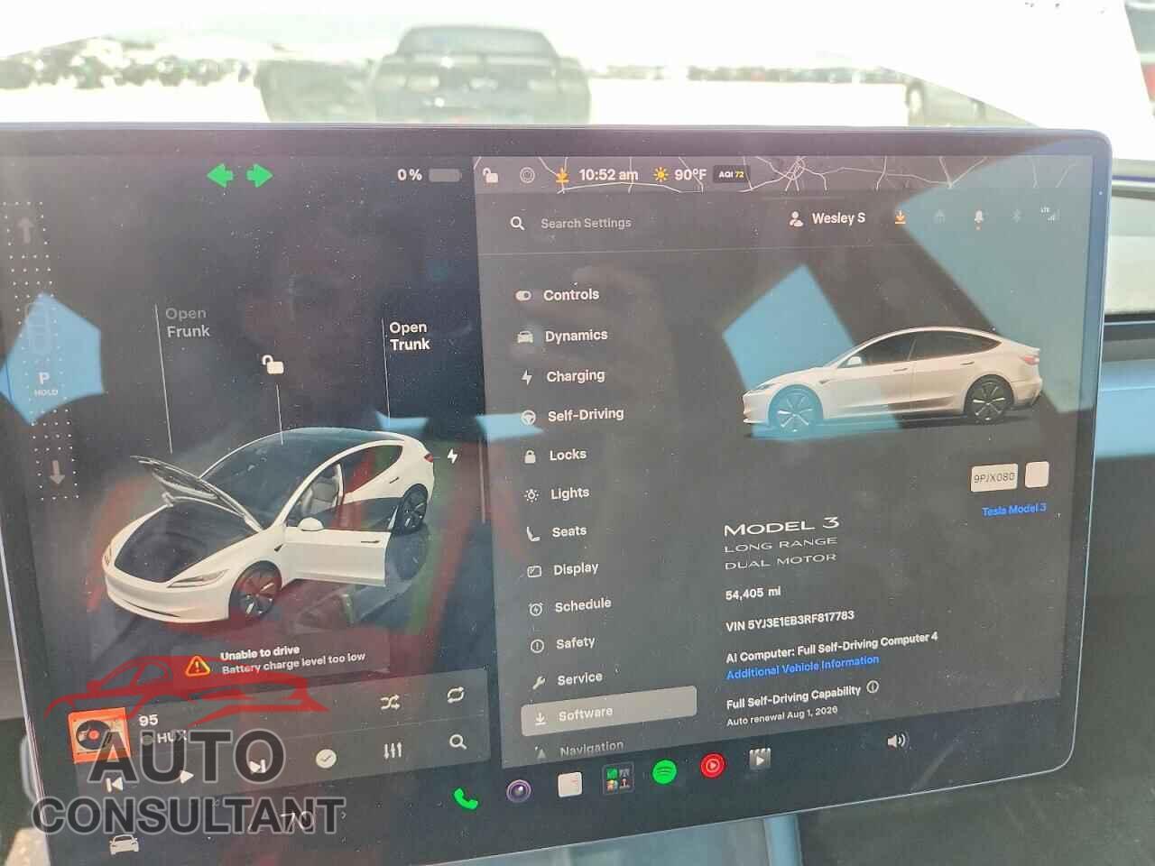 TESLA MODEL 3 2024 - 5YJ3E1EB3RF817783