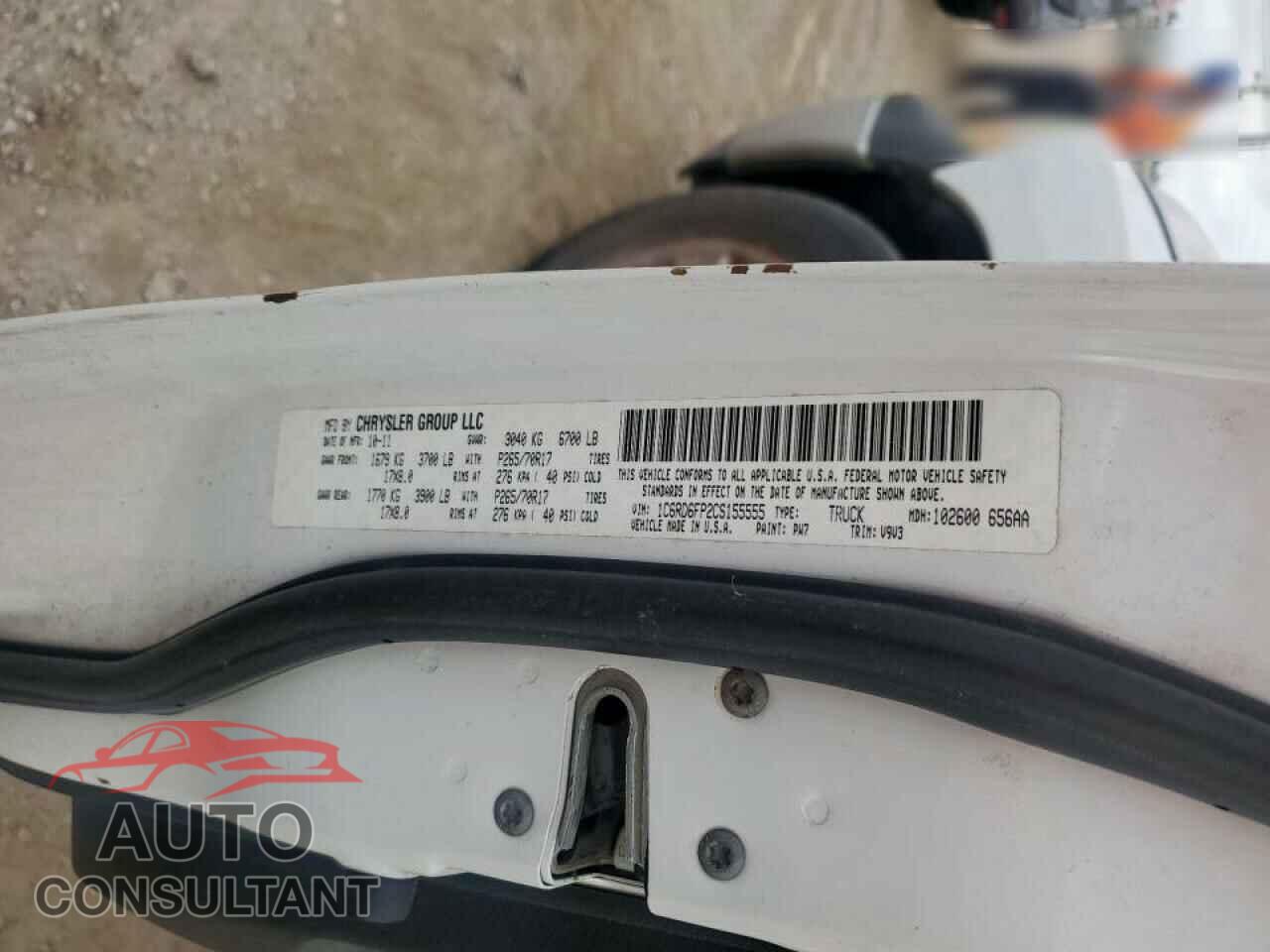 DODGE RAM 1500 2012 - 1C6RD6FP2CS155555