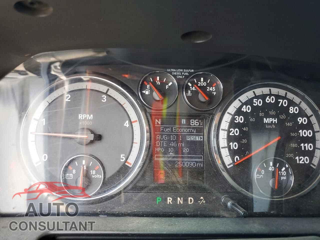 DODGE RAM 2500 2012 - 3C6UD5NL9CG299548