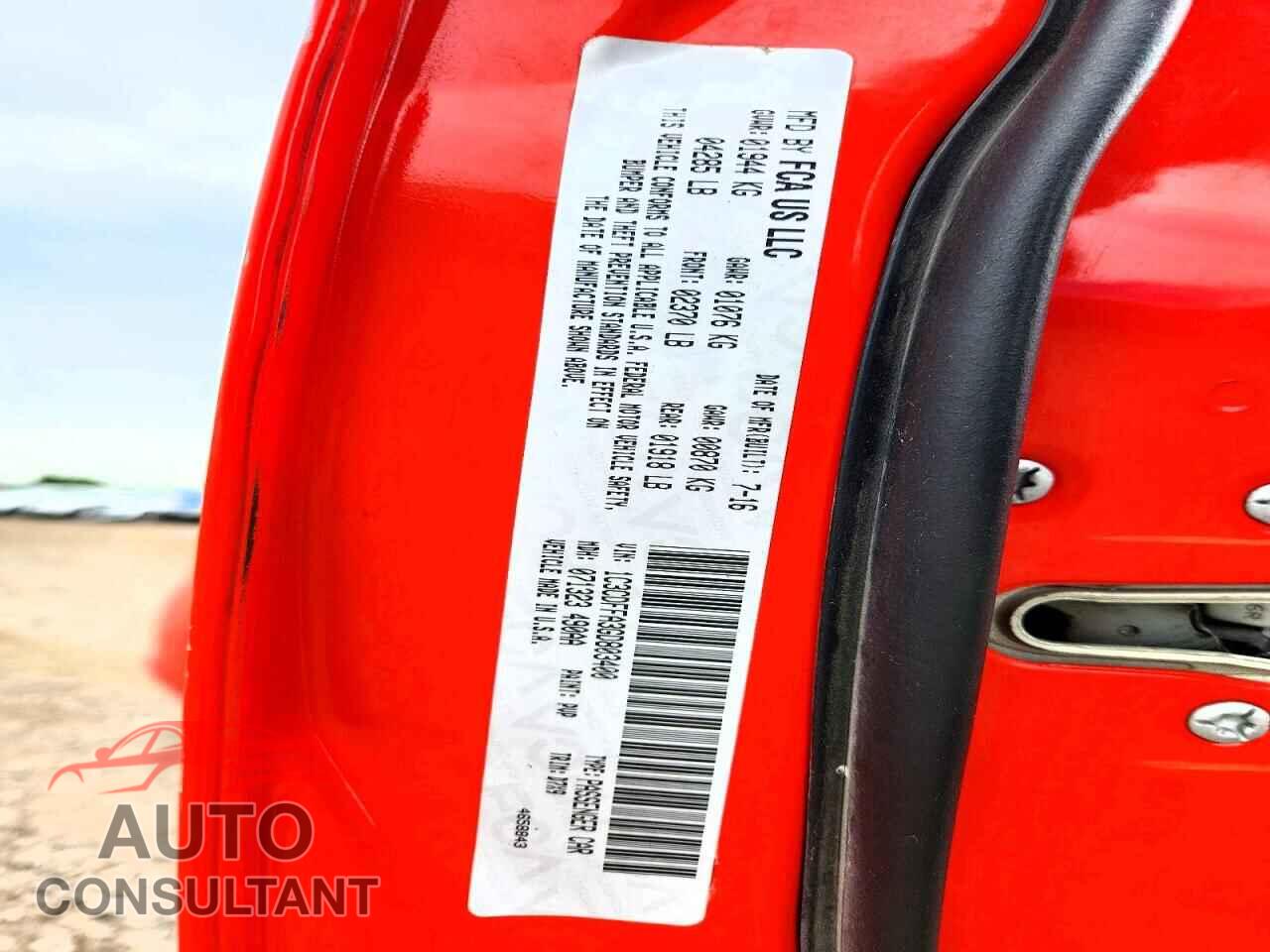 DODGE DART 2016 - 1C3CDFFA3GD803400