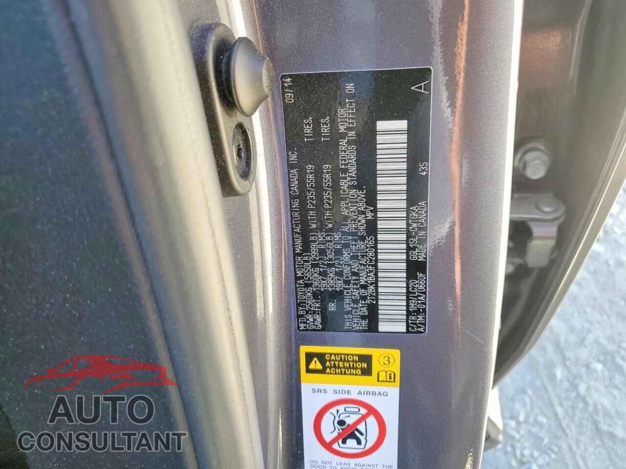 LEXUS RX350 2015 - 2T2BK1BA3FC280165