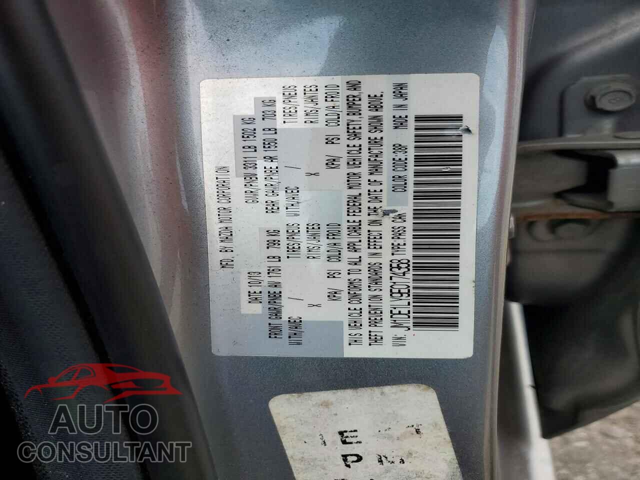 MAZDA 2 2014 - JM1DE1LY9E0174358