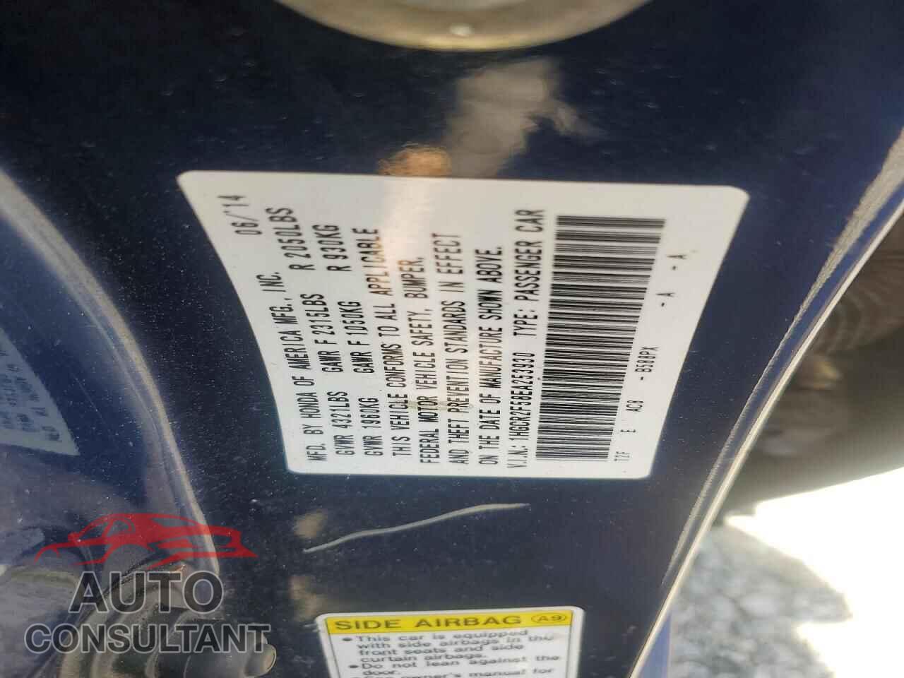 HONDA ACCORD 2014 - 1HGCR2F58EA253930