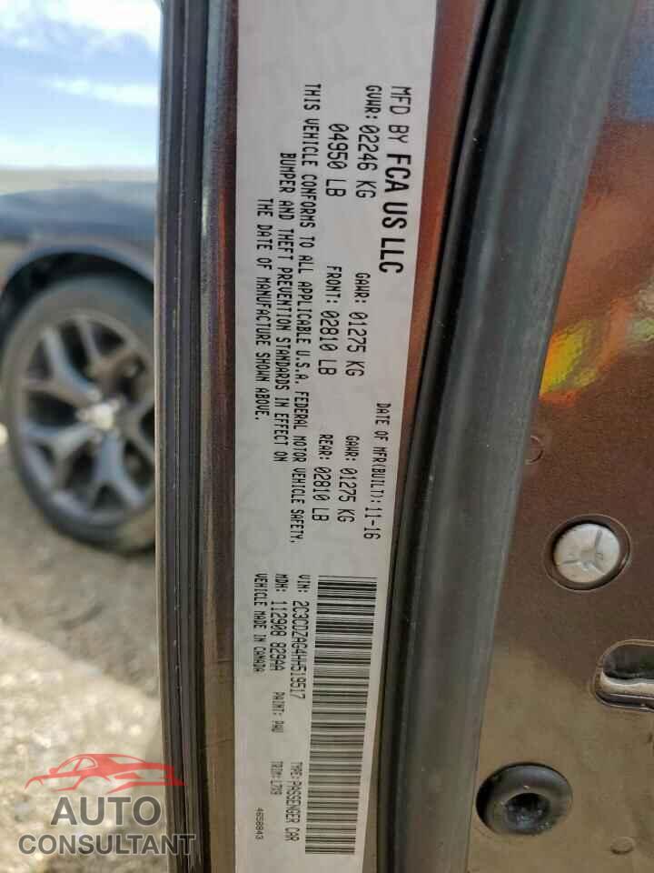 DODGE CHALLENGER 2017 - 2C3CDZAG4HH519517