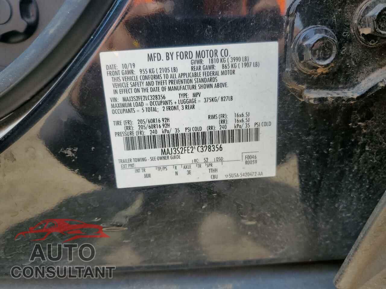 FORD ECOSPORT 2020 - MAJ3S2FE2LC328356