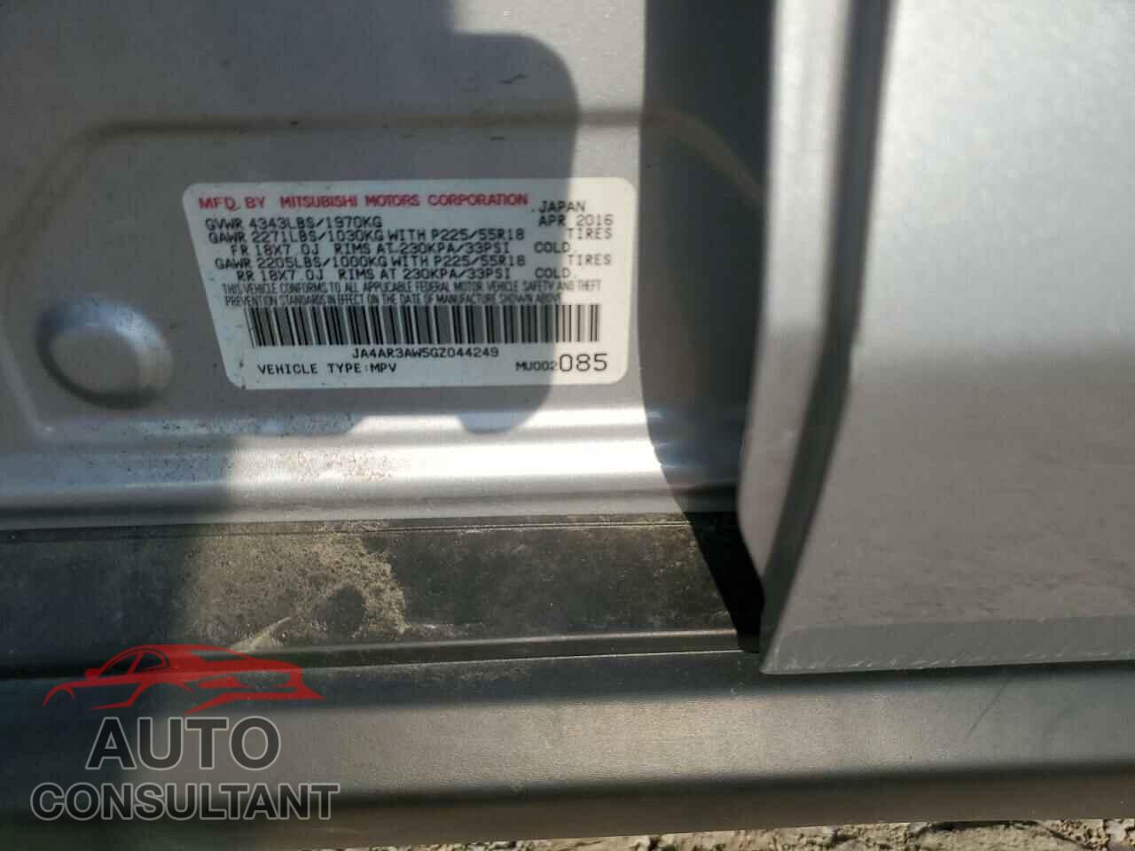 MITSUBISHI OUTLANDER 2016 - JA4AR3AW5GZ044249