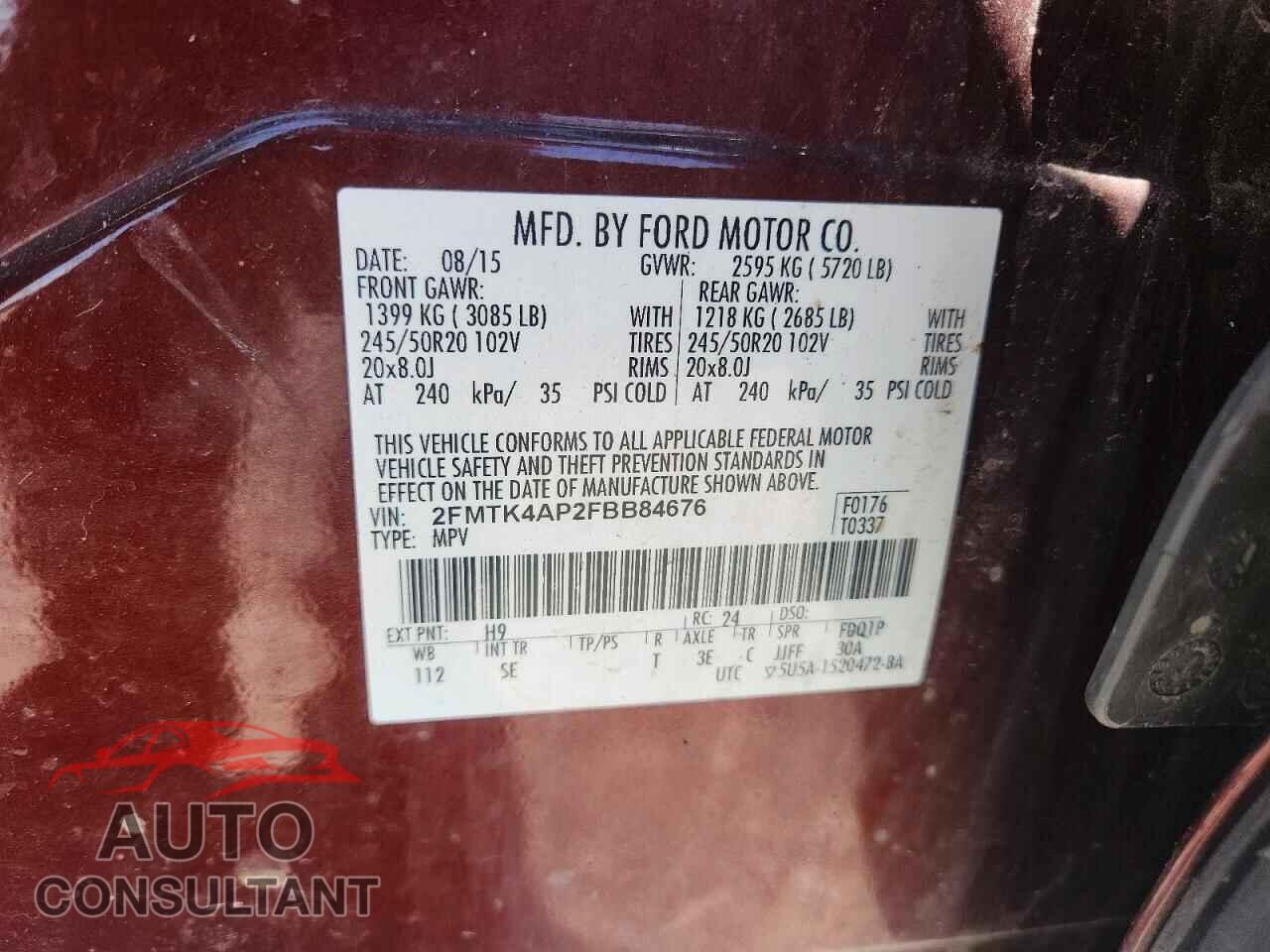 FORD EDGE 2018 - 2FMTK4AP2FBB84676