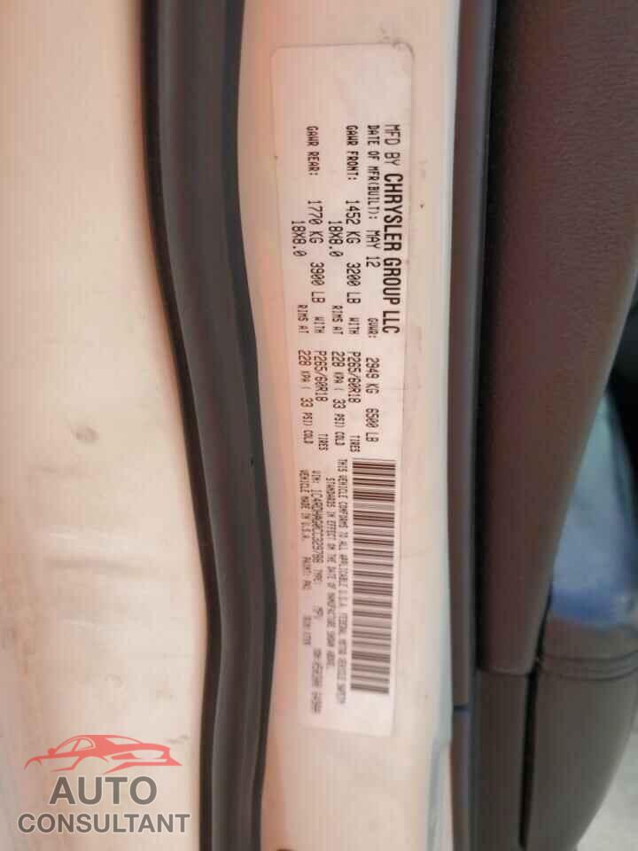 DODGE DURANGO 2012 - 1C4RDHAG0CC329788