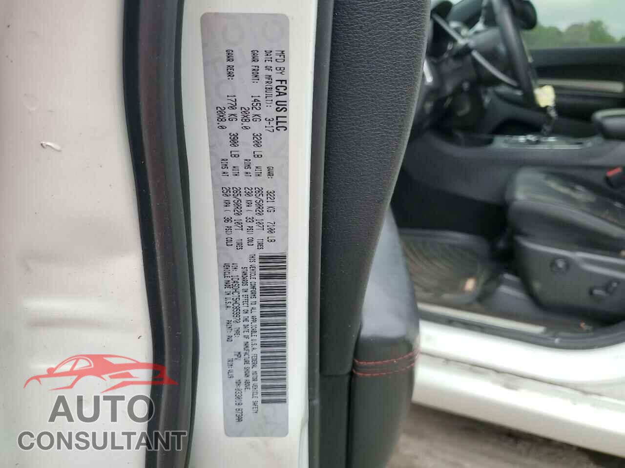 DODGE DURANGO 2017 - 1C4SDHCT5HC859970