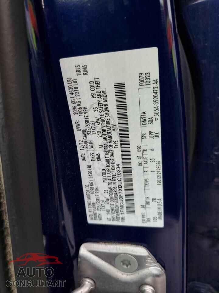FORD ESCAPE 2013 - 1FMCU0F7XDUC10234