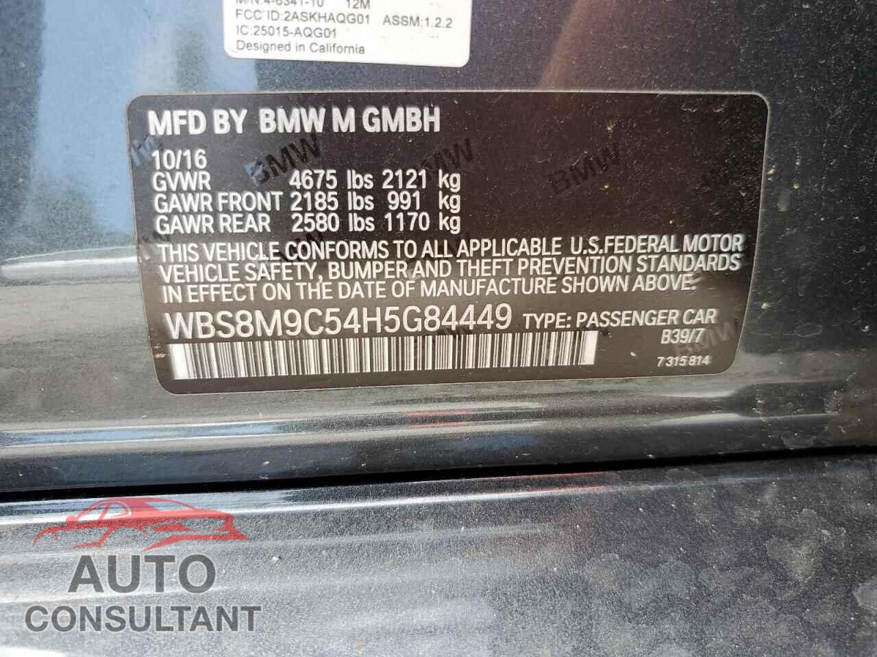 BMW M3 2017 - WBS8M9C54H5G84449