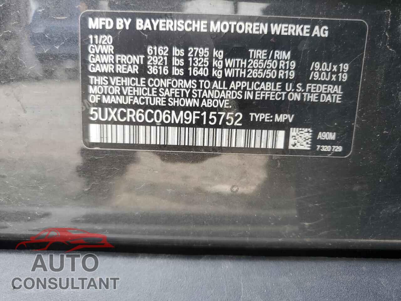 BMW X5 2021 - 5UXCR6C06M9F15752