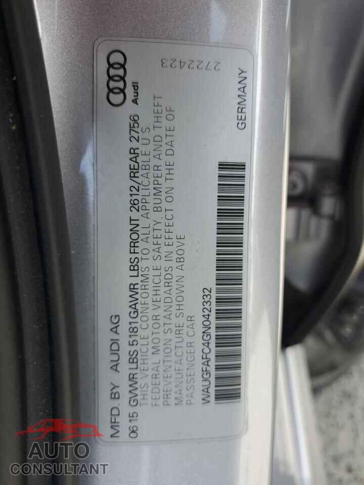 AUDI A6 2016 - WAUGFAFC4GN042332