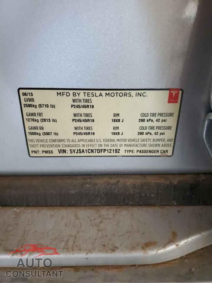 TESLA MODEL S 2013 - 5YJSA1CN7DFP12192