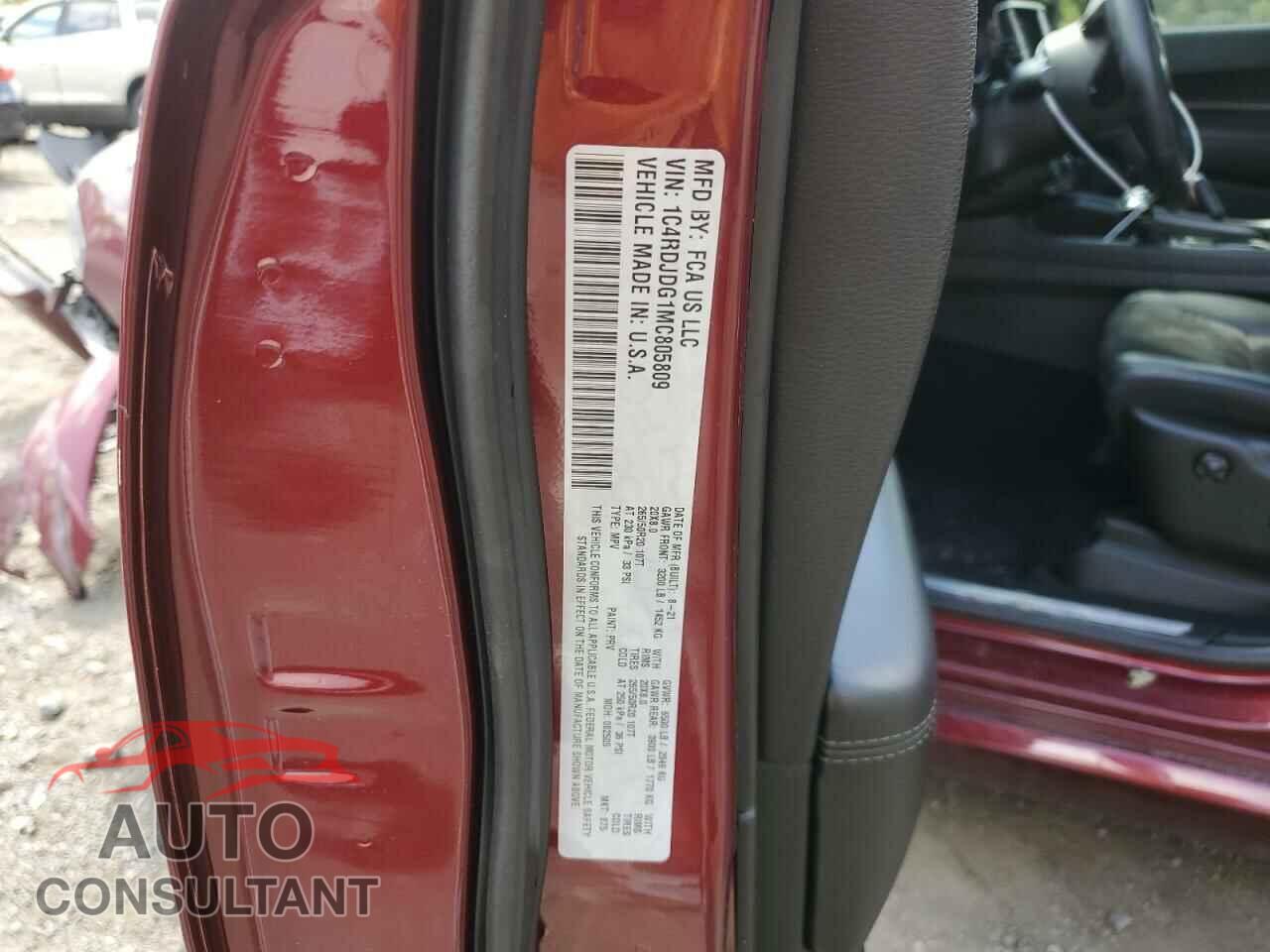 DODGE DURANGO 2021 - 1C4RDJDG1MC805809