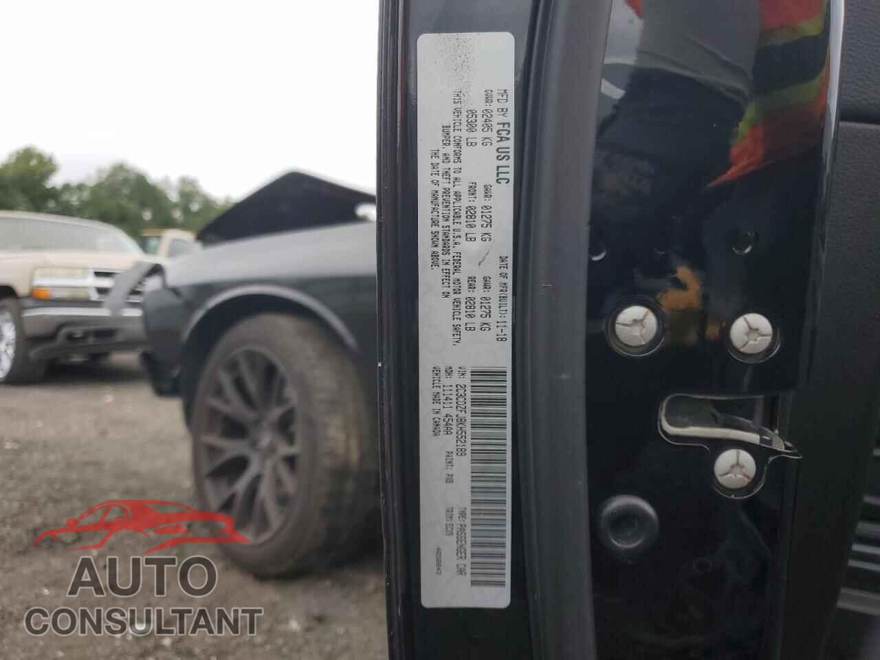 DODGE CHALLENGER 2019 - 2C3CDZFJ8KH552189