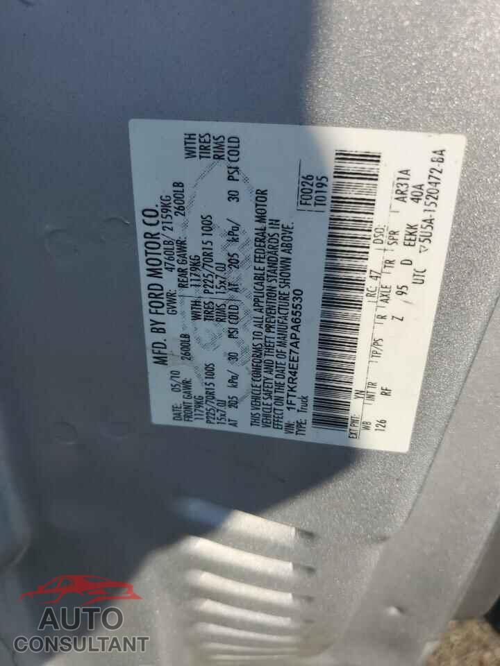 FORD RANGER 2010 - 1FTKR4EE7APA65530