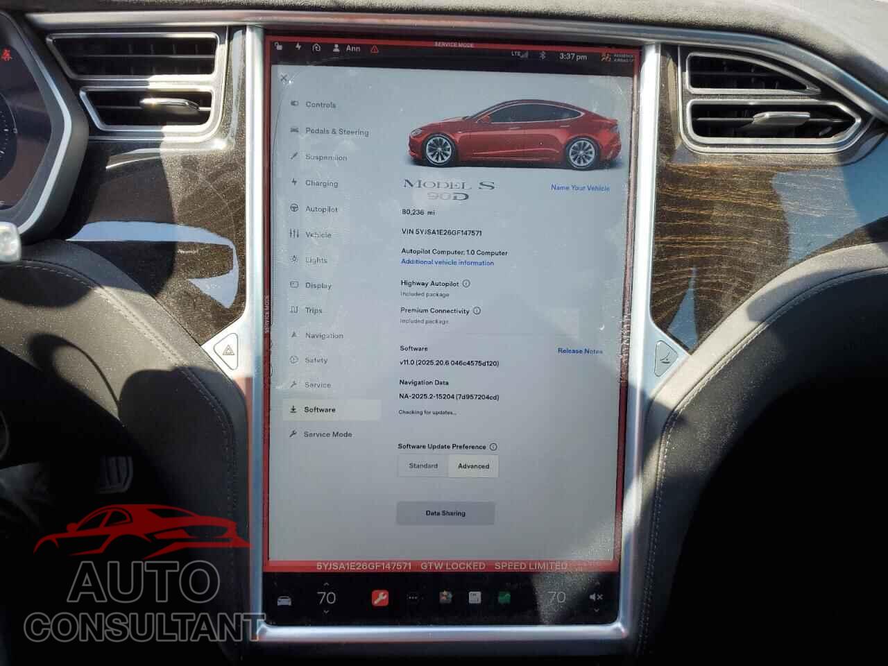 TESLA MODEL S 2016 - 5YJSA1E26GF147571