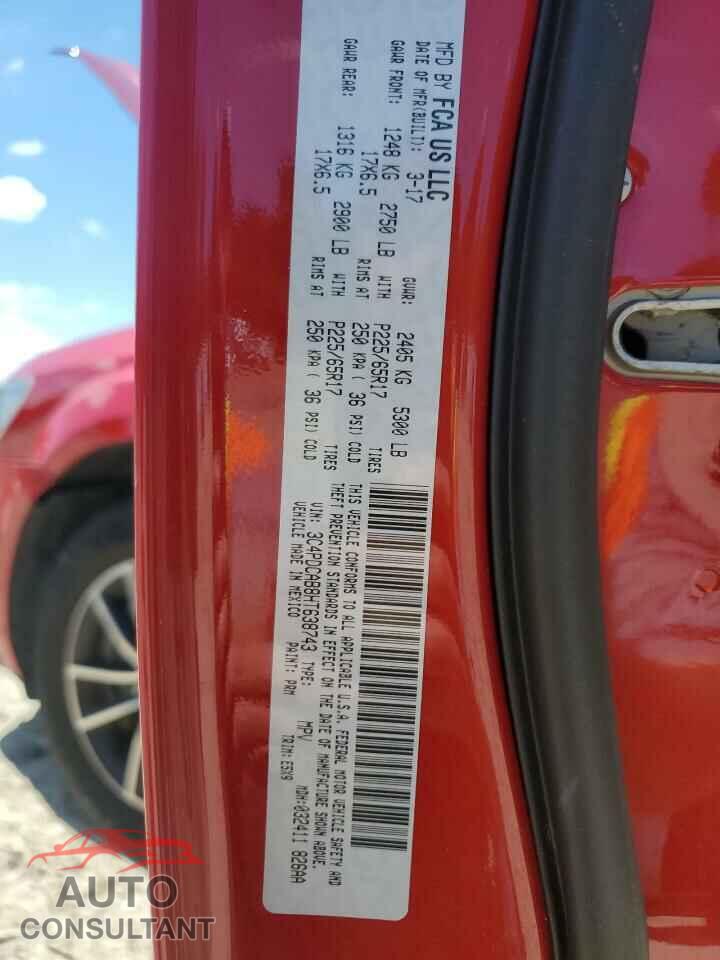 DODGE JOURNEY 2017 - 3C4PDCAB8HT638743