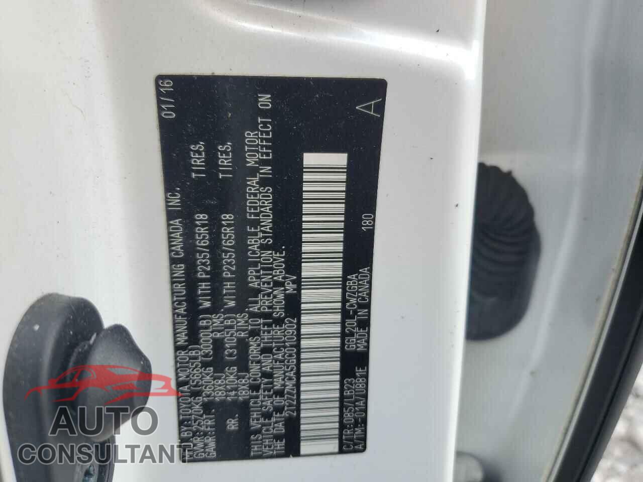 LEXUS RX350 2016 - 2T2ZZMCA5GC010902