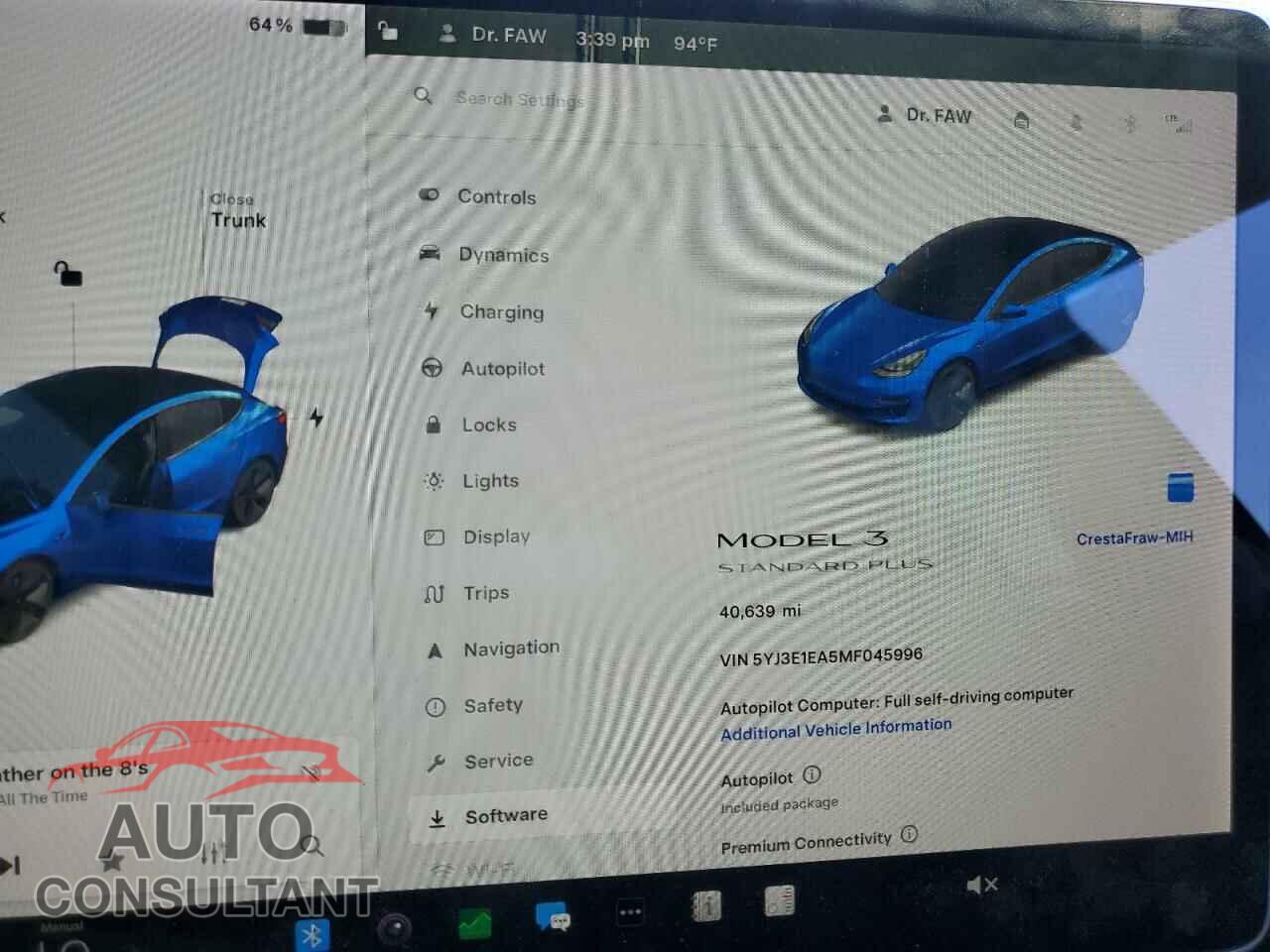 TESLA MODEL 3 2021 - 5YJ3E1EA5MF045996