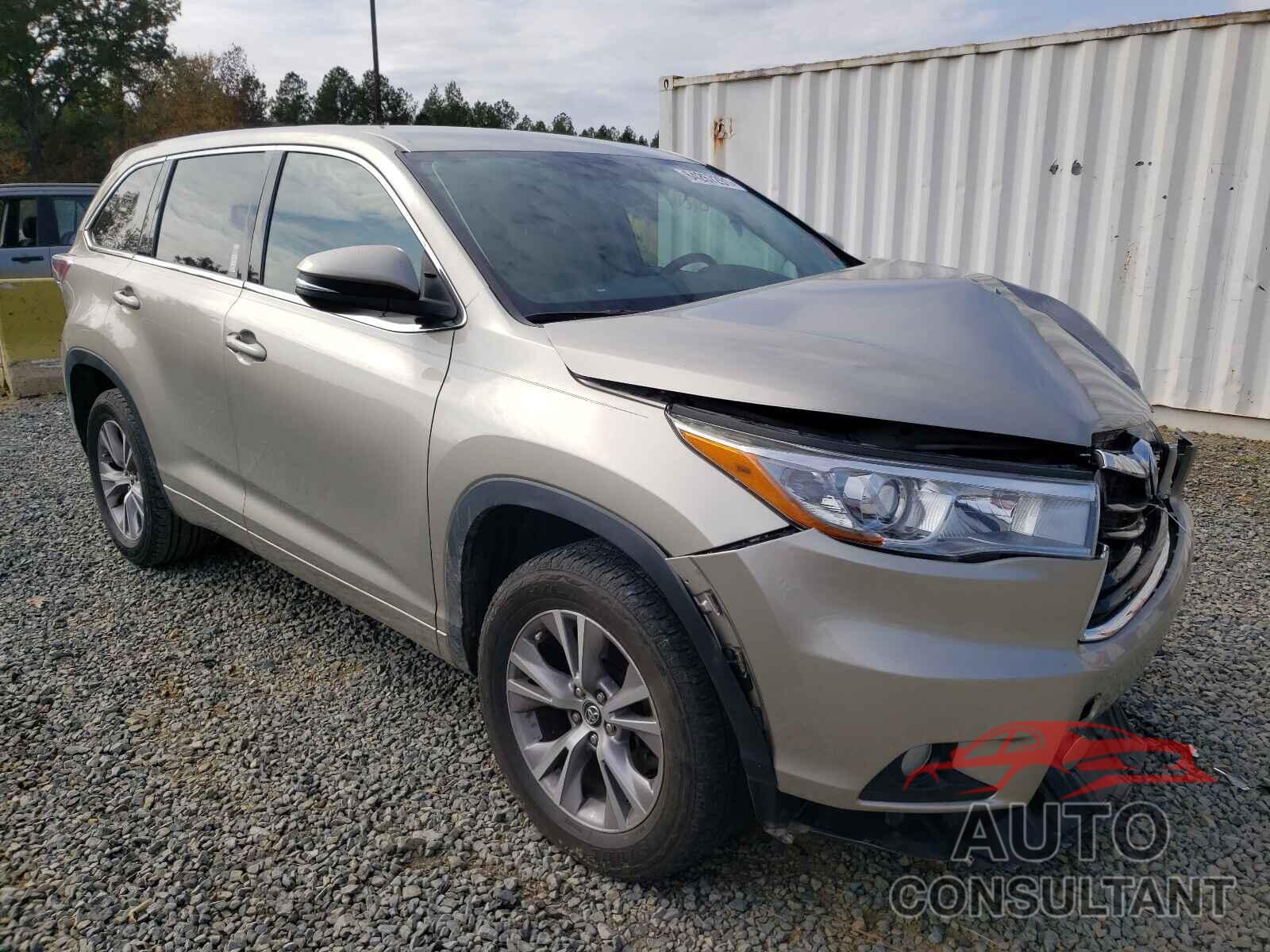 TOYOTA HIGHLANDER 2016 - 5TDZKRFH5GS159347