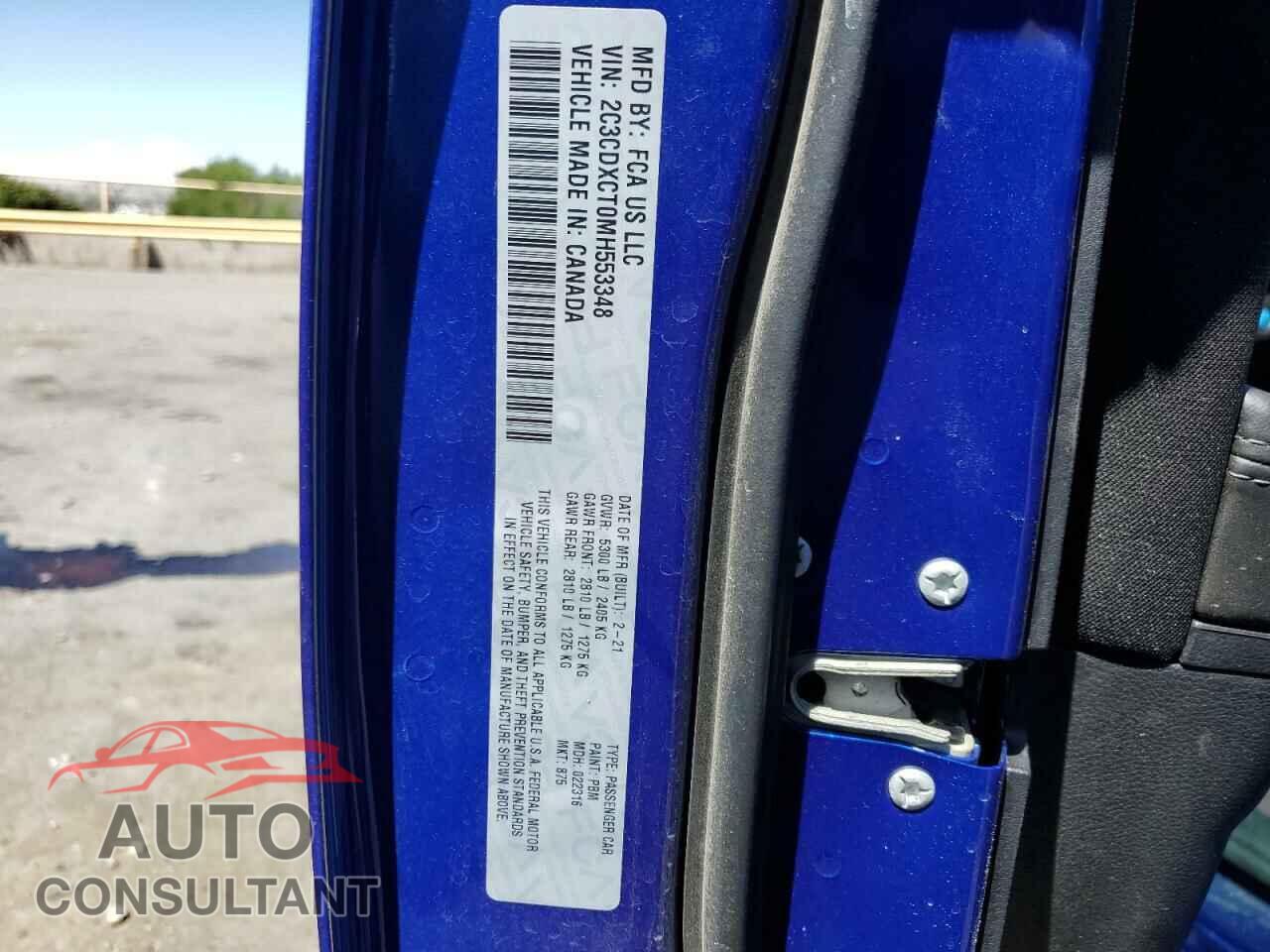 DODGE CHARGER 2021 - 2C3CDXCT0MH553348