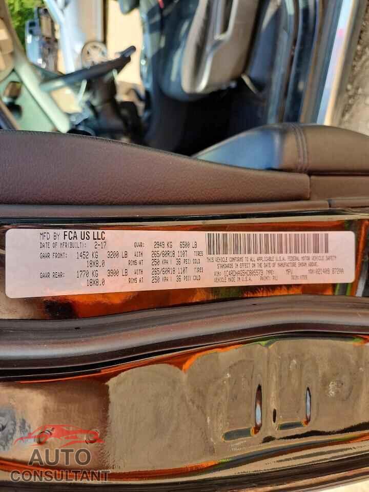 DODGE DURANGO 2017 - 1C4RDHAG5HC805573