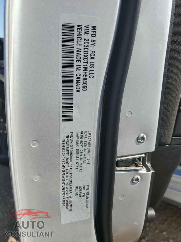 DODGE CHARGER 2021 - 2C3CDXCT1MH584060