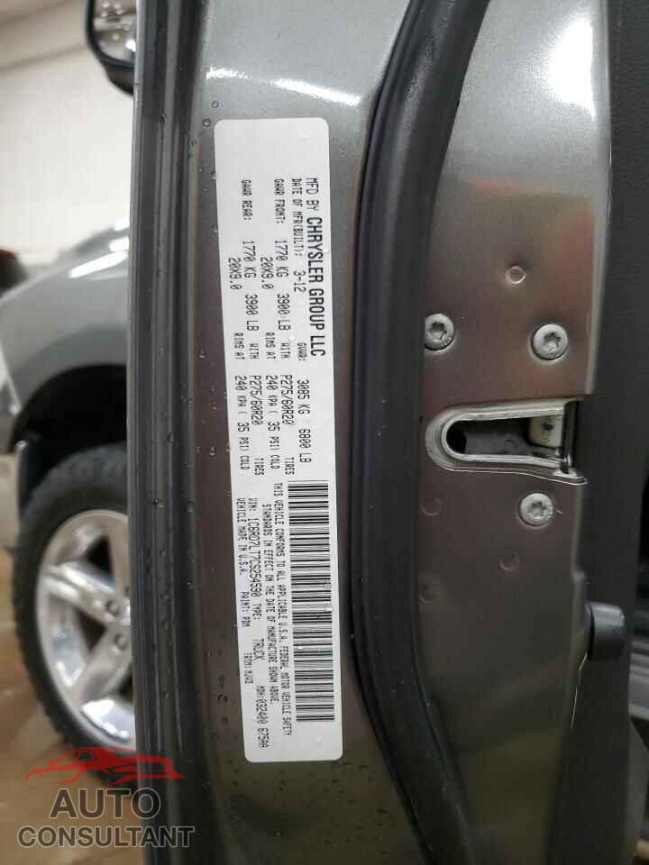 DODGE RAM 1500 2012 - 1C6RD7LT7CS254590