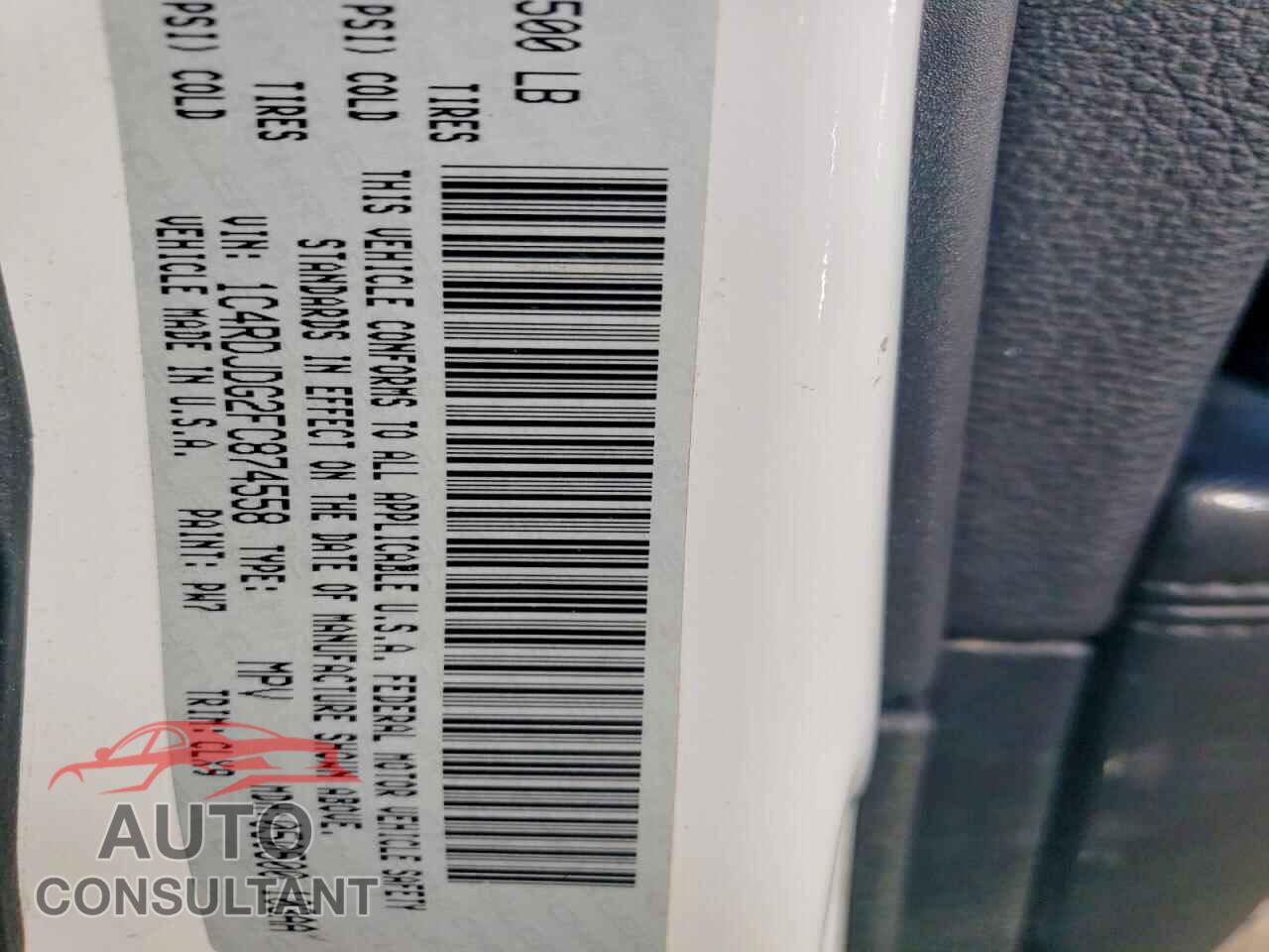 DODGE DURANGO 2015 - 1C4RDJDG2FC874558