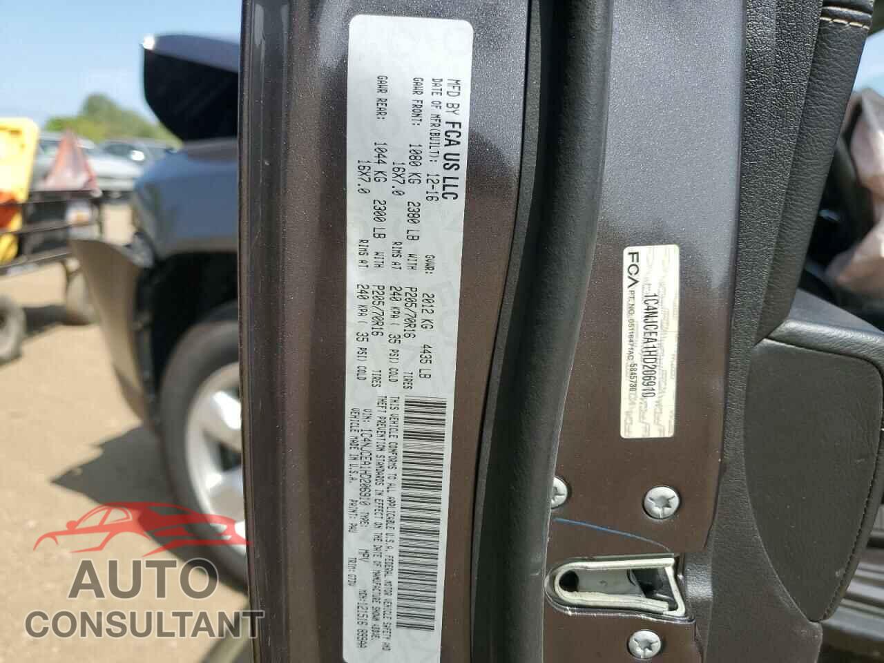JEEP COMPASS 2017 - 1C4NJCEA1HD206910
