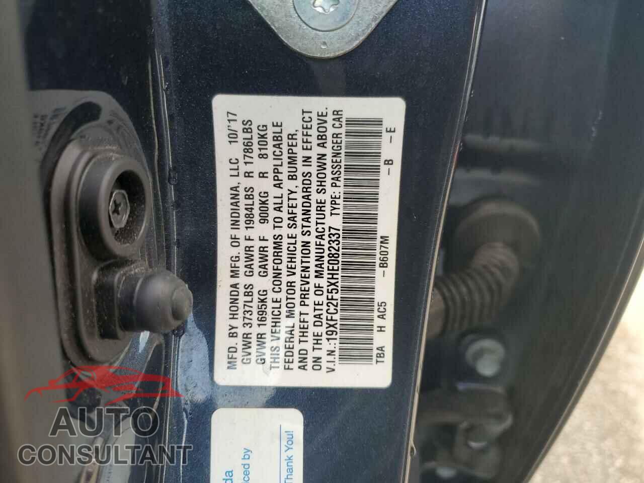 HONDA CIVIC 2017 - 19XFC2F5XHE082337