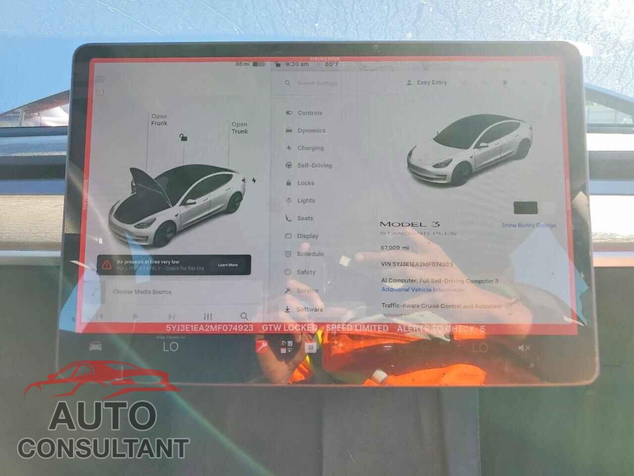 TESLA MODEL 3 2021 - 5YJ3E1EA2MF074923