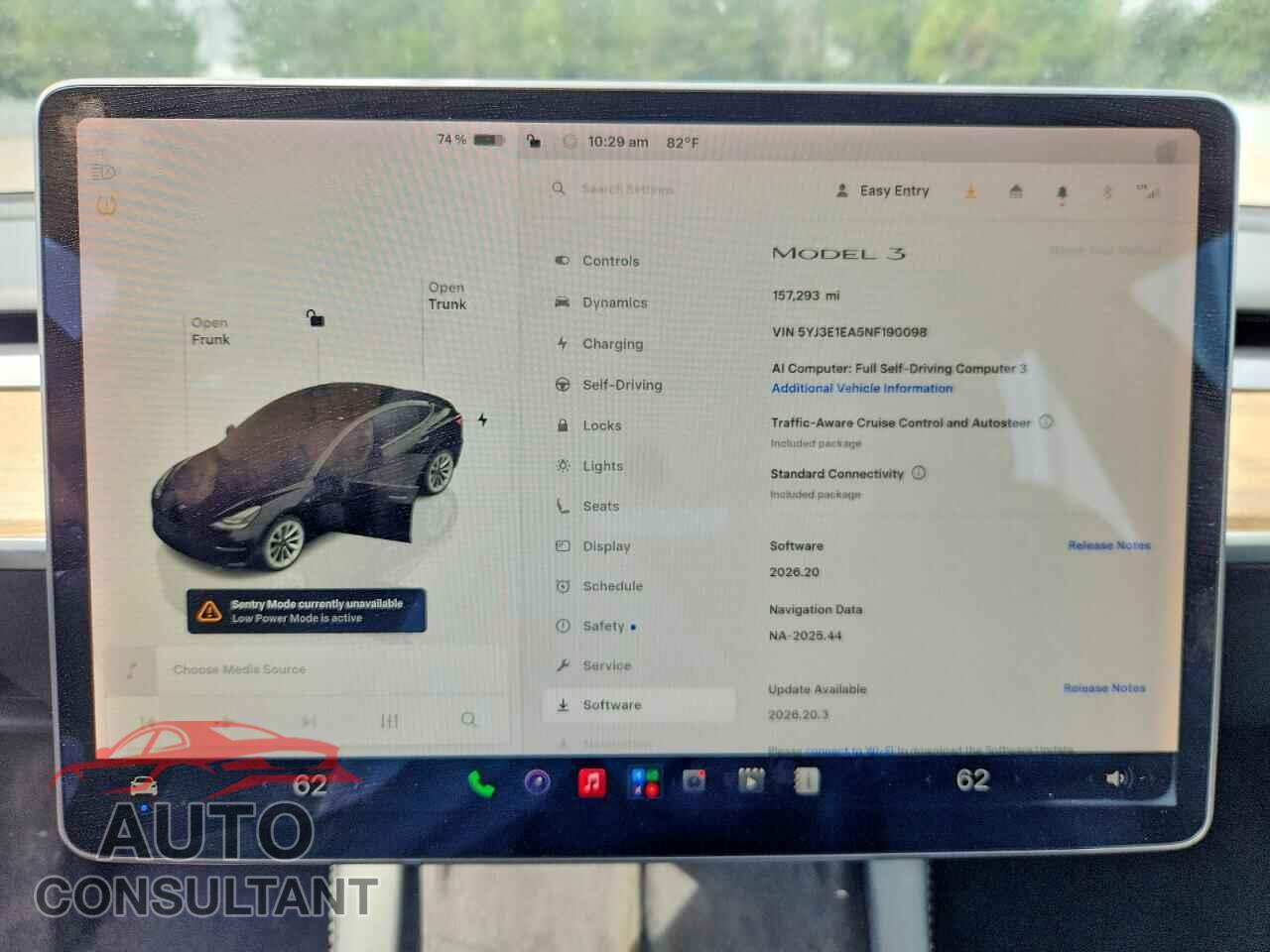 TESLA MODEL 3 2022 - 5YJ3E1EA5NF190098