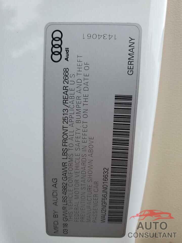 AUDI A5 2018 - WAU2NGF56JN016632